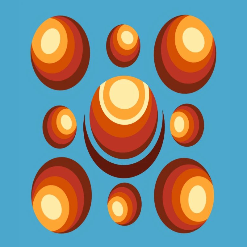 70s Wallpaper Pattern Retro Circle Pattern