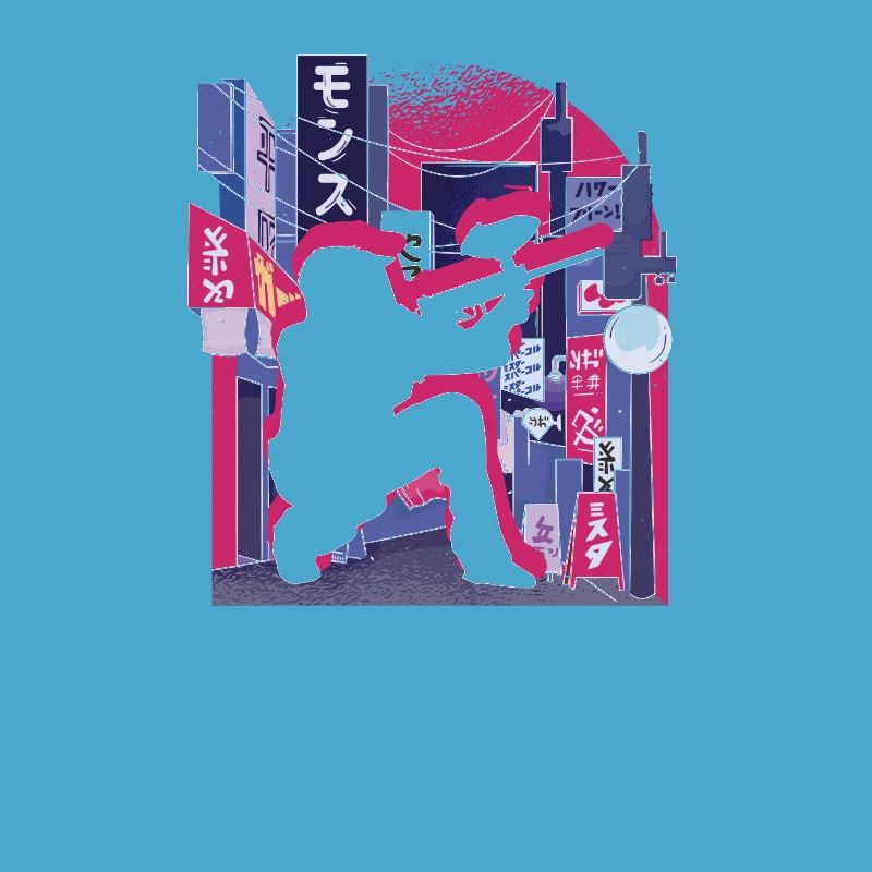 Vaporwave Synthwave Skyline Paintball