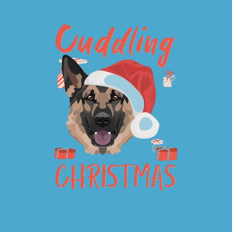 German Shepherd Merry Christmas