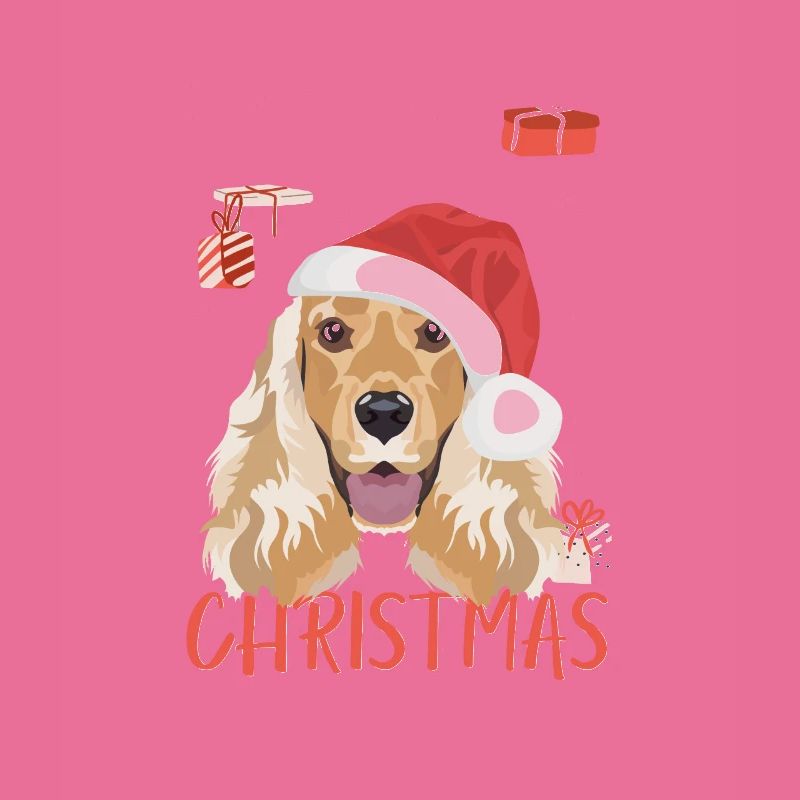 Deutsch Cocker Spaniel Merry Christmas