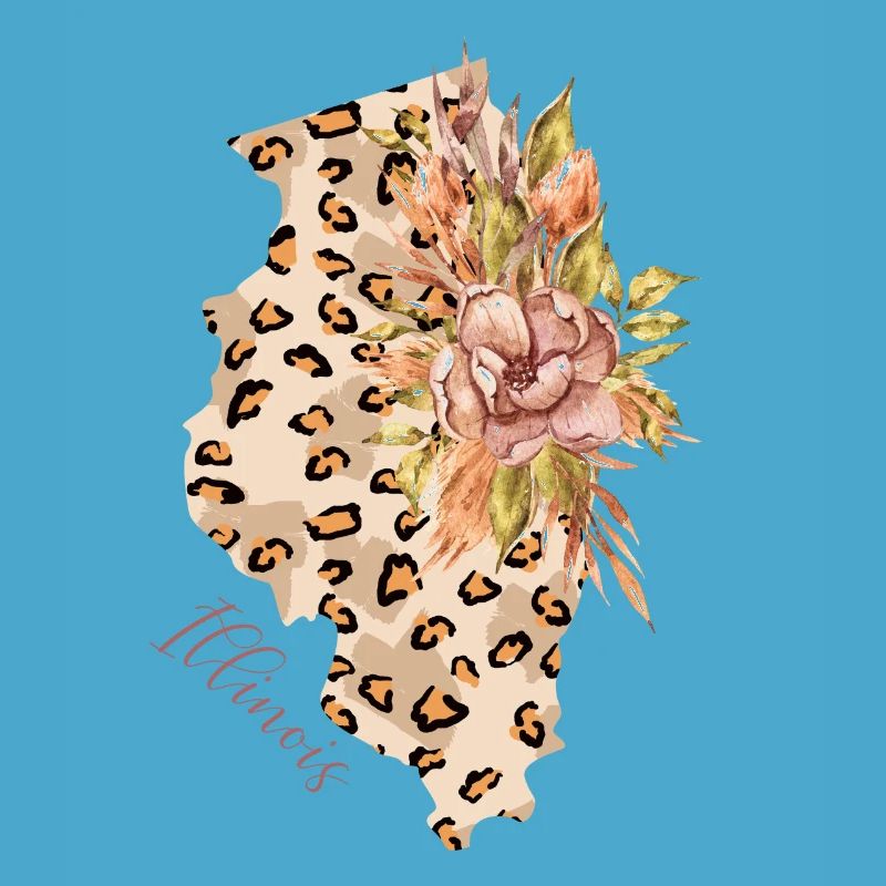 Illinois Leopard-pattern Map Leo State