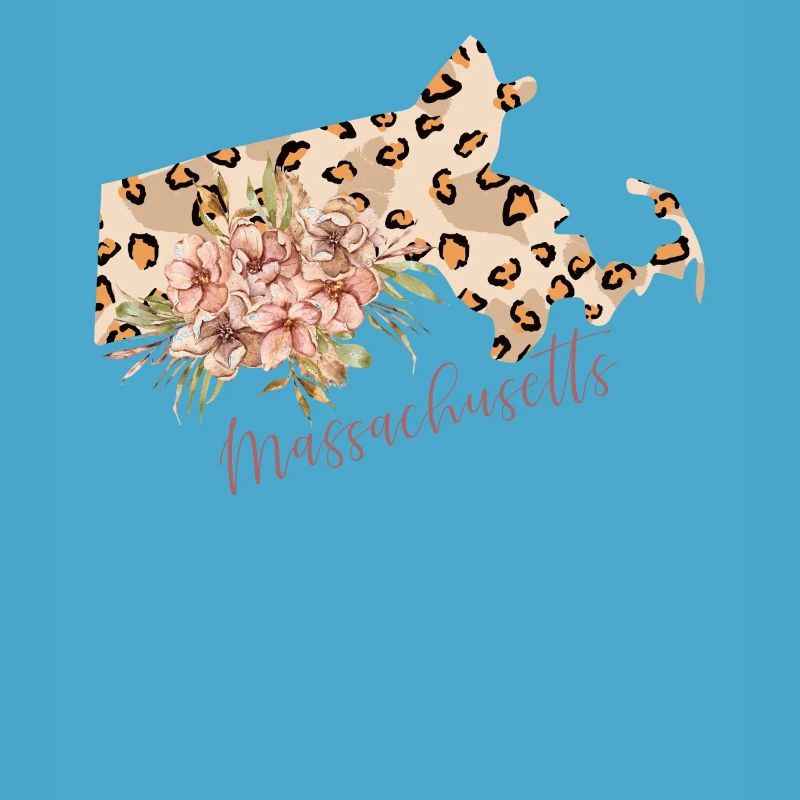 Massachusetts Leopard-pattern Map