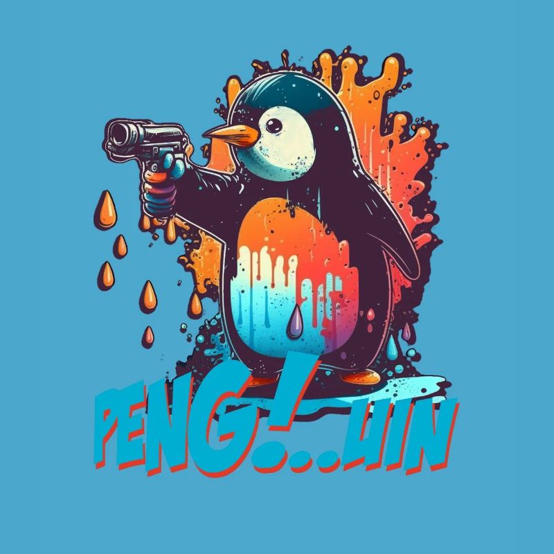Pen..guin Pinguin mit Pistole