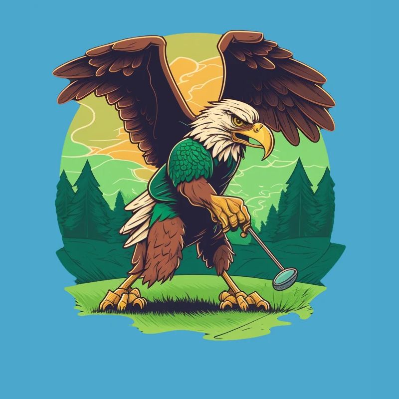 Golf-playing eagle