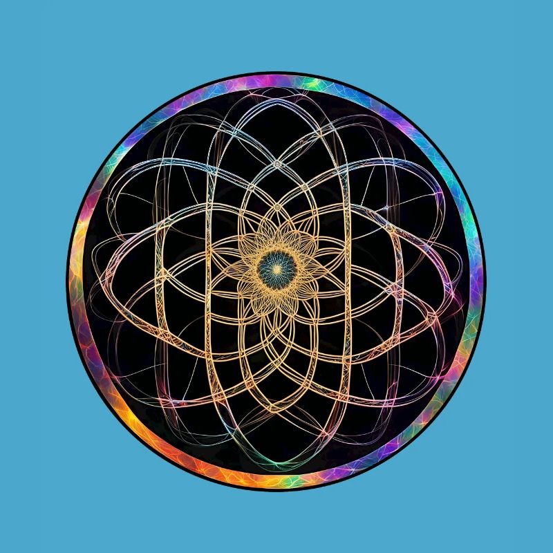 Rainbow Mandala Circle Pattern