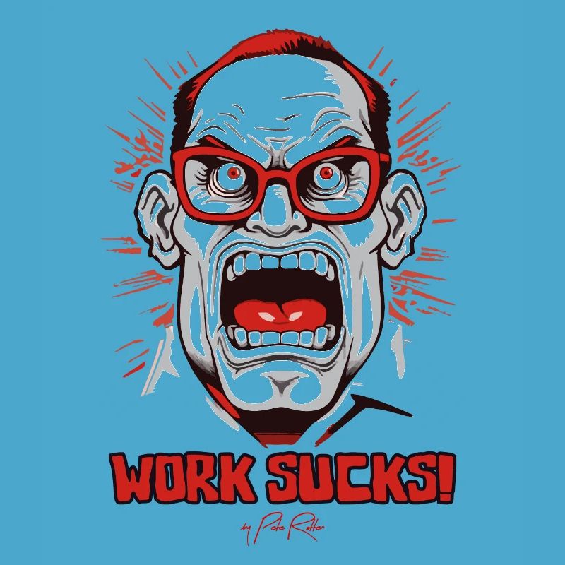 Angry worker screams: work is annoying