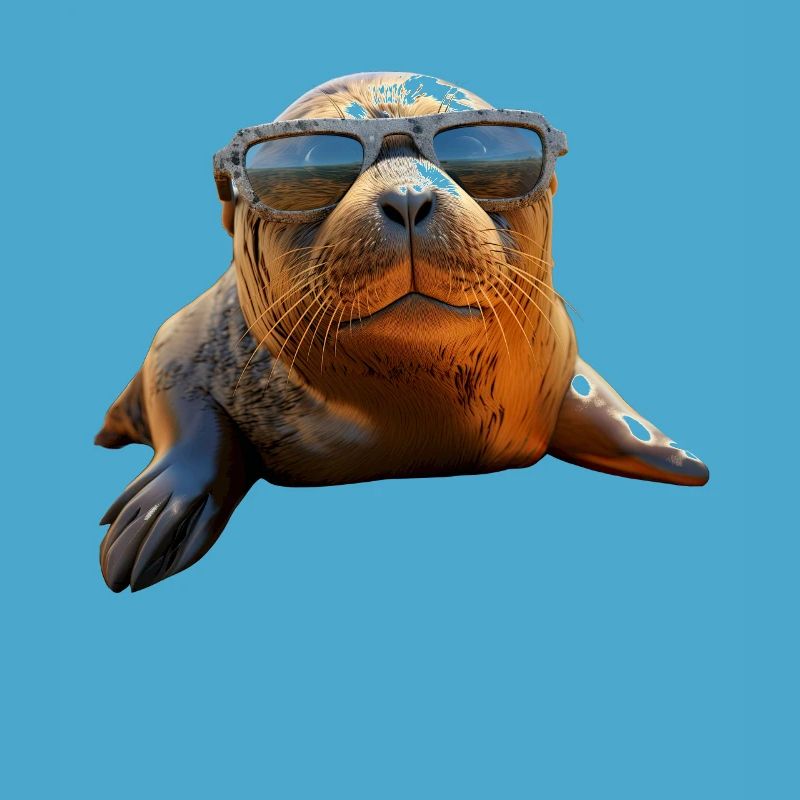 Phoque avec lunettes de soleil Phoque Morse Phoques mignons