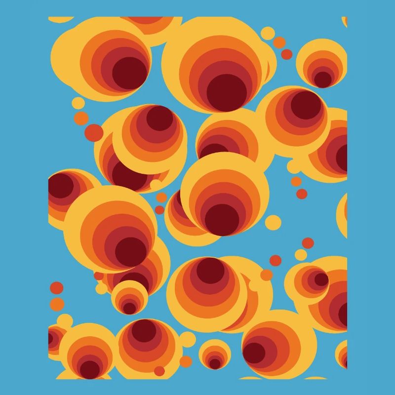 Abstract Polka Dots Circle Pattern