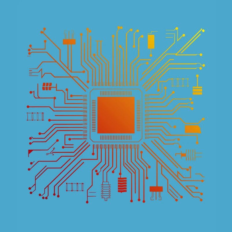 Tech Computer Motherboard Abstract Microchip