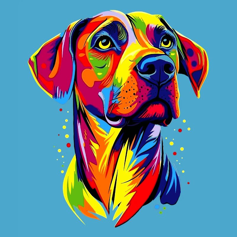 Rhodesian Ridgeback Popart Regenbogen Bunt Hunde