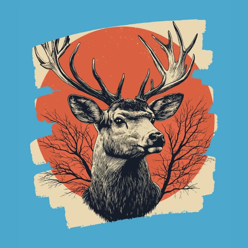 Cerf avec bois