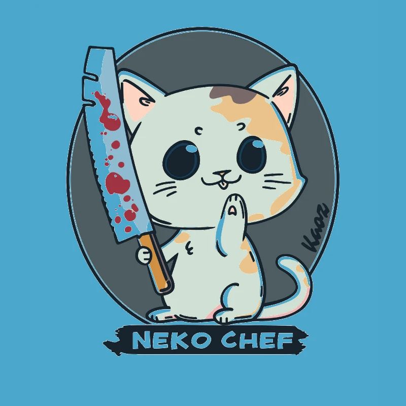 Neko Chef - Chat effronté avec couteau de chef