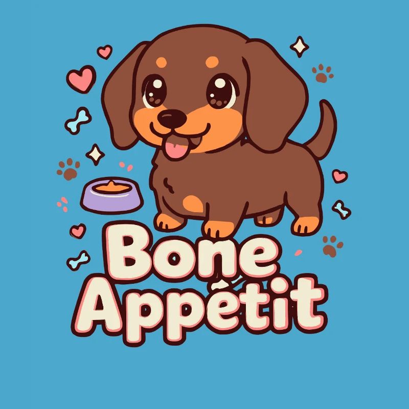 Conception d’appétit d’os de teckel mignon