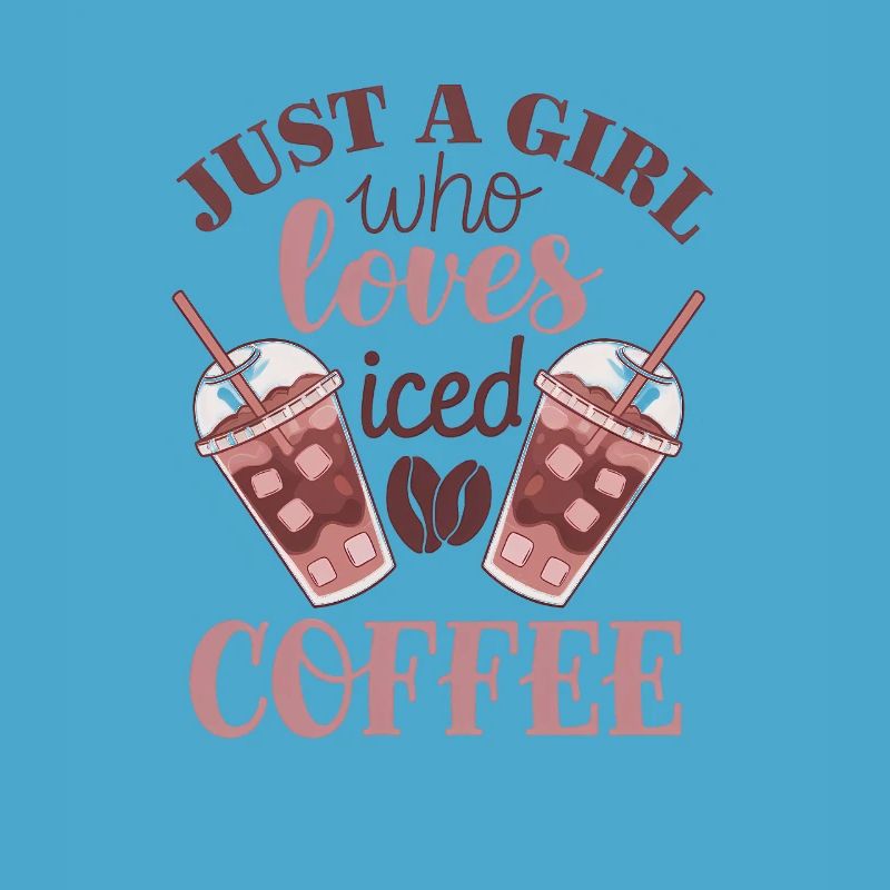 Mädchen, das Eiskaffee liebt
