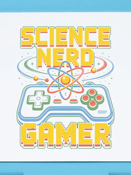 Science Nerd Gamer Atom Controller Wissenschaft