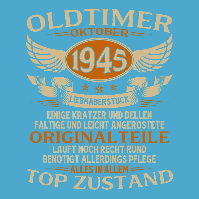80. Geburtstag Geschenk Oldtimer Oktober 1945