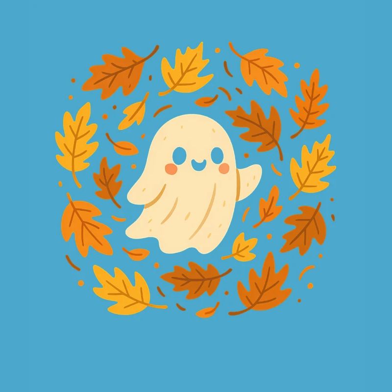 Herbstgeist zwischen Blättern
