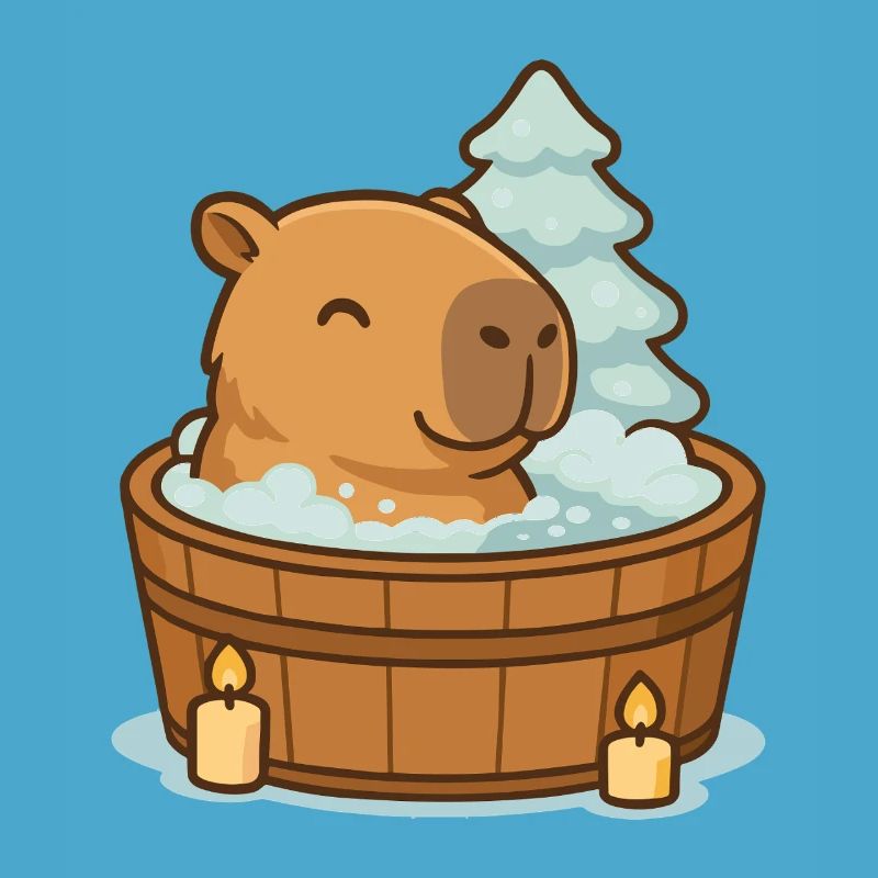 ✨ Wellness Capybara – Noël