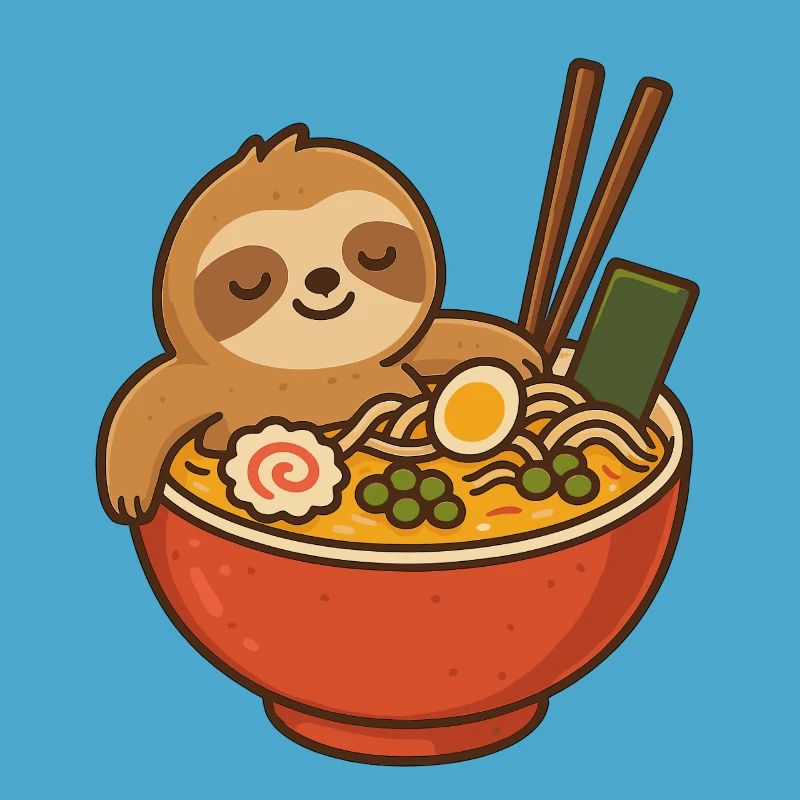 Faultier Ramen Kuscheldesign