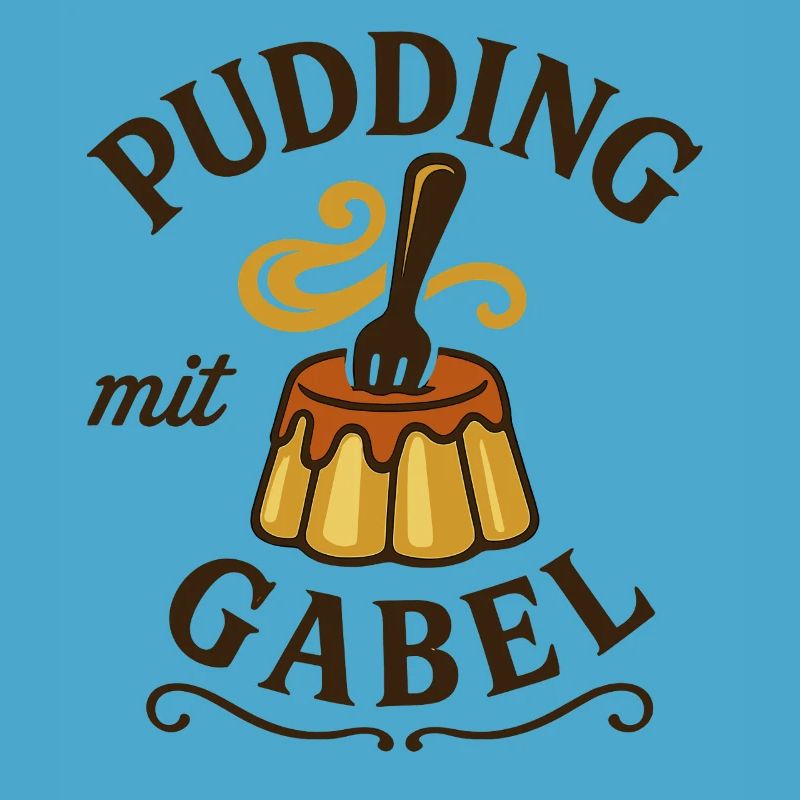 Pudding with fork