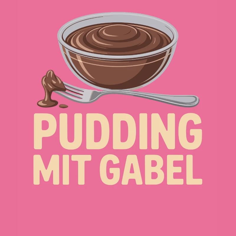 Pudding with fork