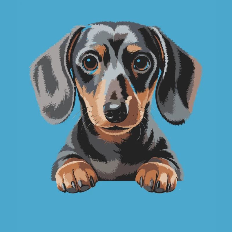 Illustration de chiot teckel
