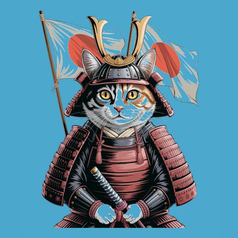 Chat Samouraï du Japon