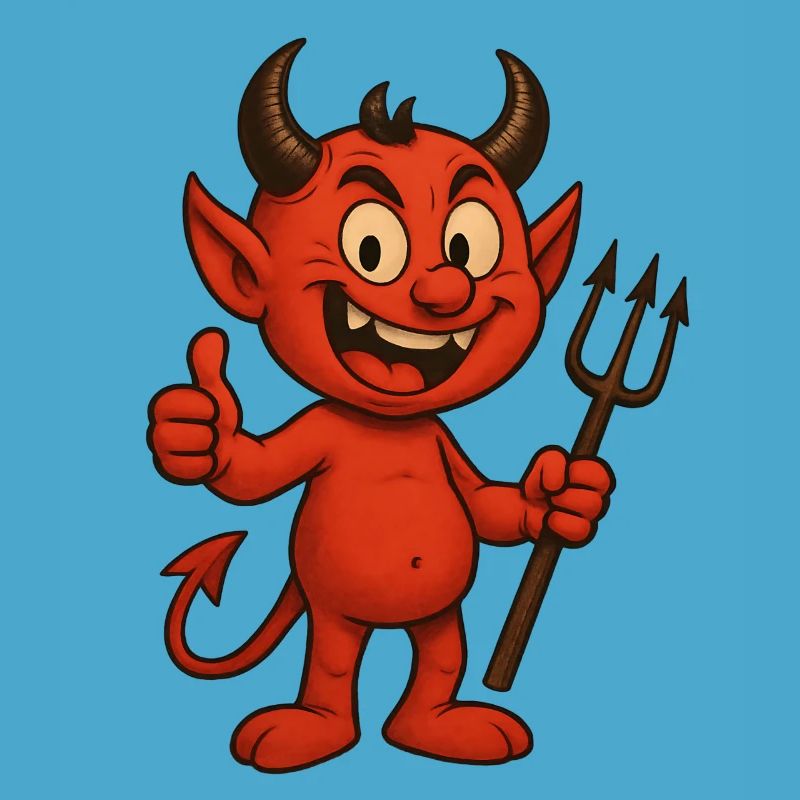 Cheerful Cartoon Devil – Funny Devil Design