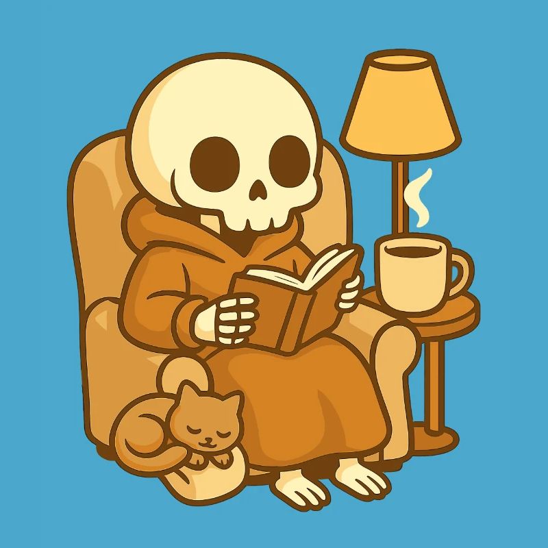 Reading Skeleton – Cozy Reading
