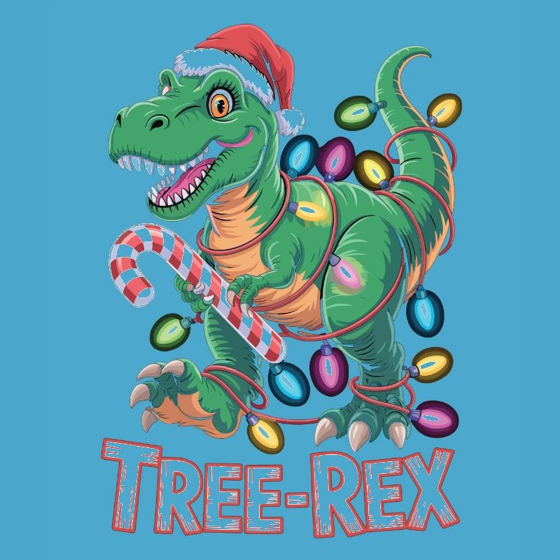 Tree-Rex Dinosaurier - T-Rex mit Lichterkette