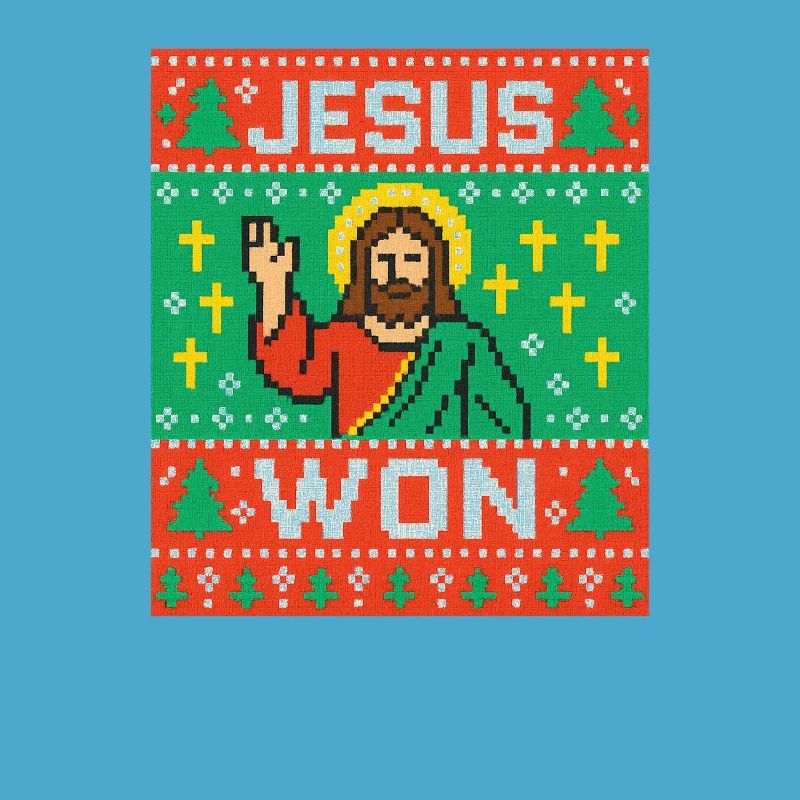 Jesus Won hässlicher Weihnachtspullover-Stil, christlich