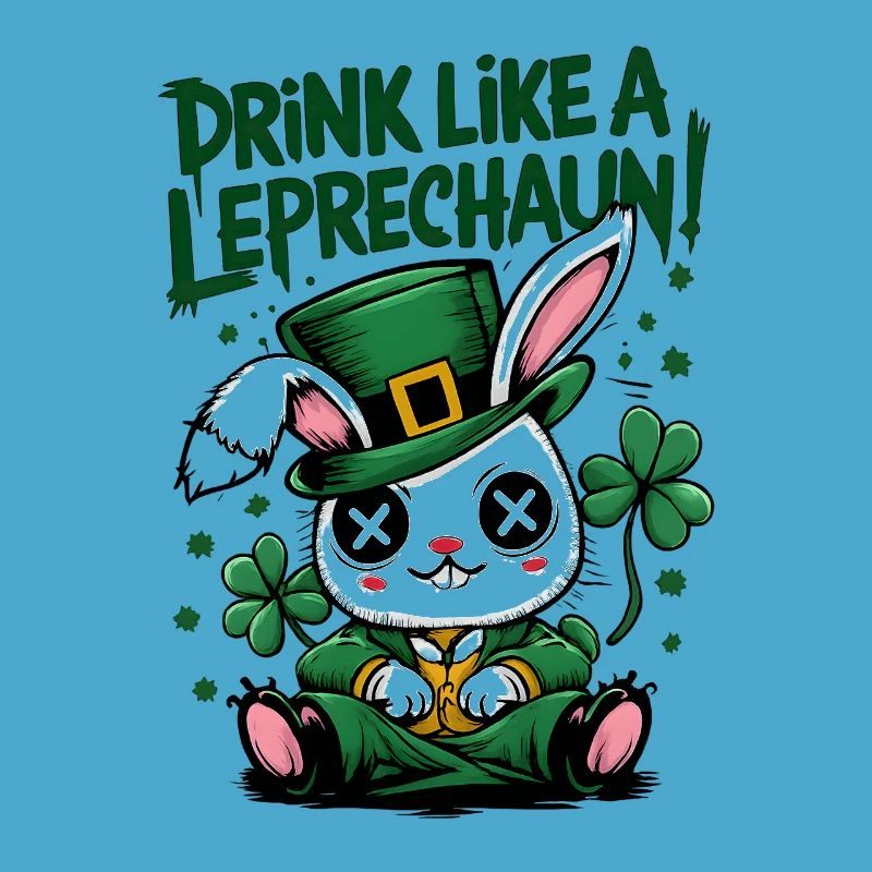 Drinking Bunny Leprechaun St. Patrick's Day