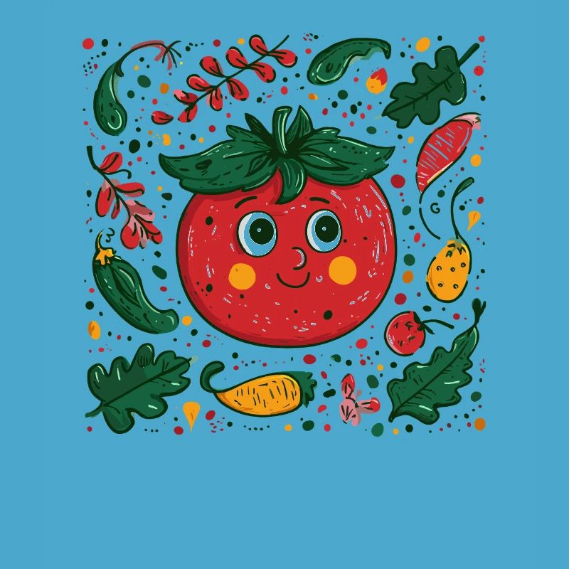 Tomate joyeuse dans la conception de jardin