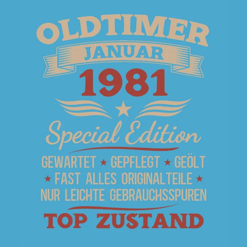 45. Geburtstag Geschenk Oldtimer Januar 1981
