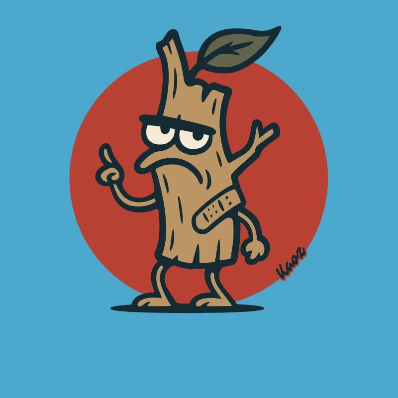 Grim Tree Branch Tree Stump with Face