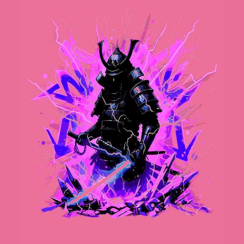 Cyber Samurai – Synthwave Katana Geist