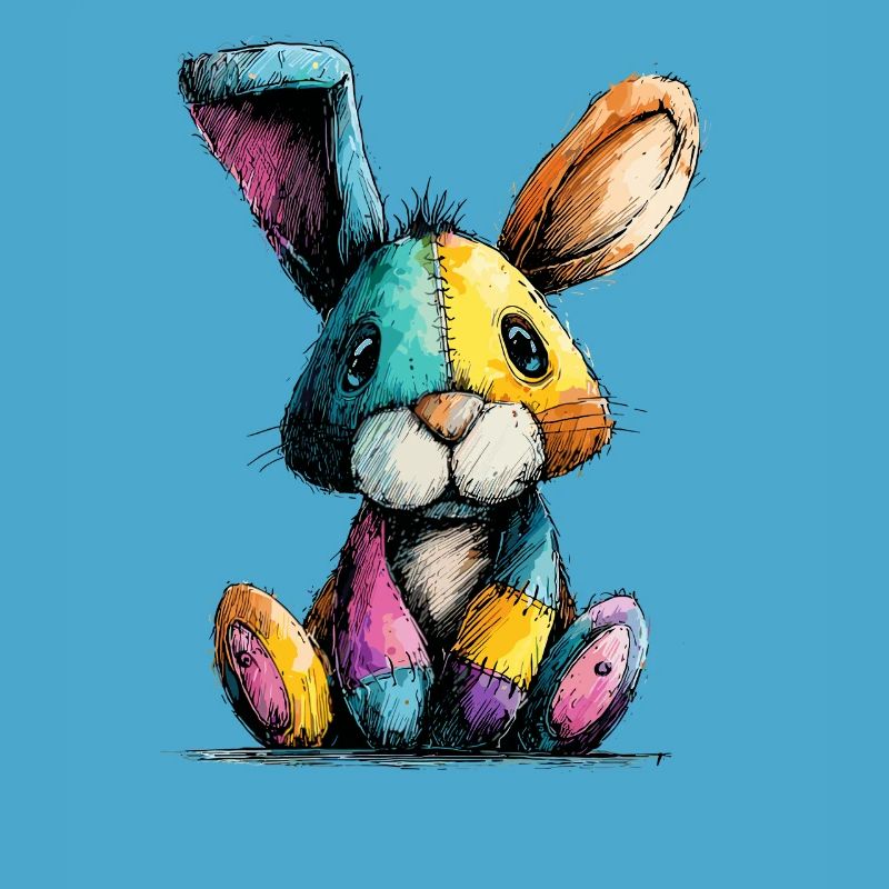Patchwork Bunny Colorful