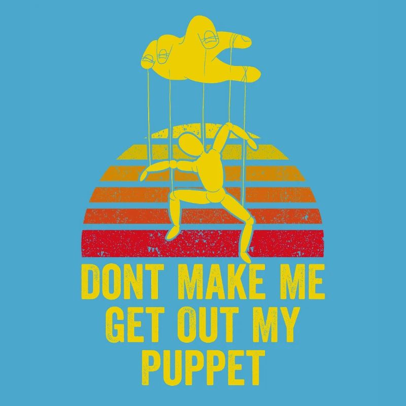 Puppet On Strings Retro Graphic