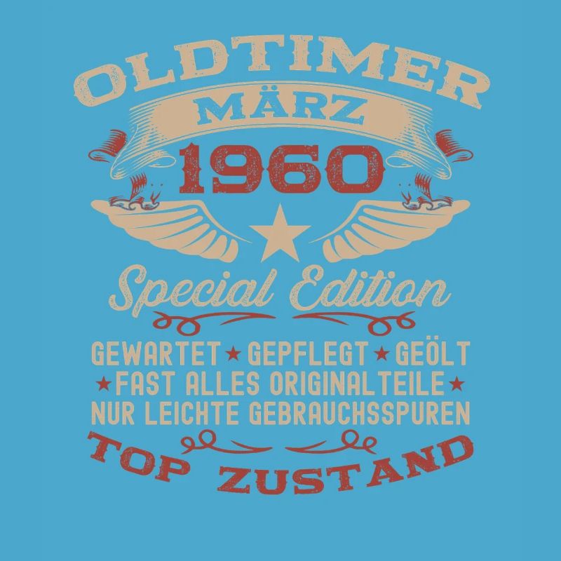 66. Geburtstag Geschenk Mann Oldtimer März 1960