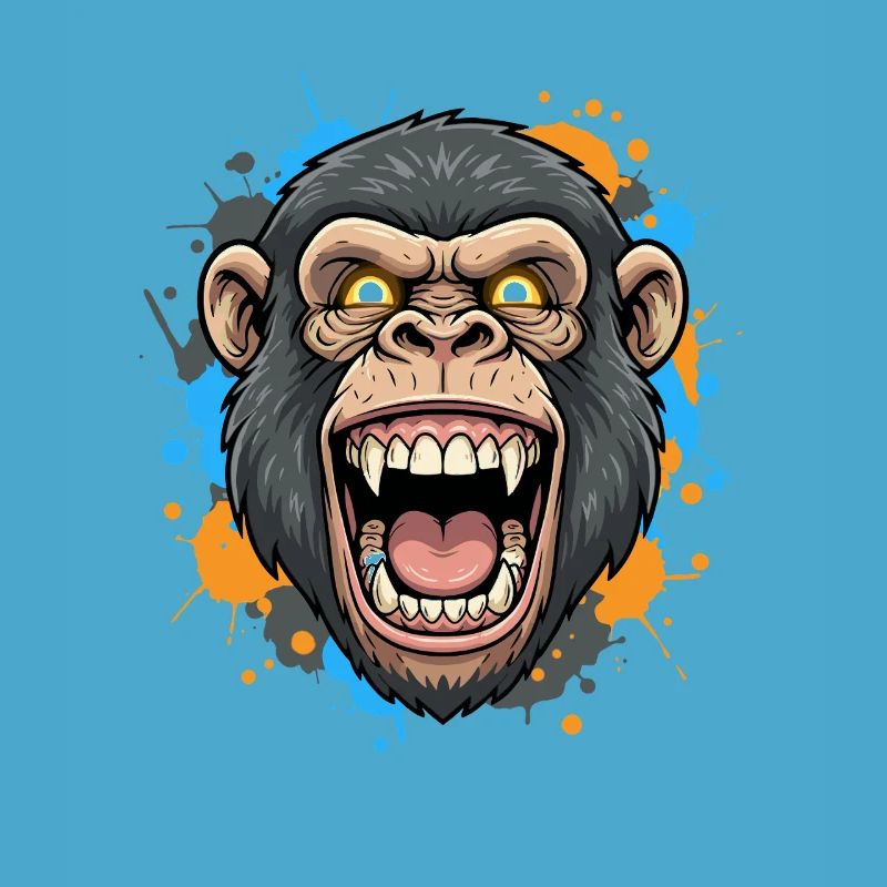 Screaming Gorilla Head Splash