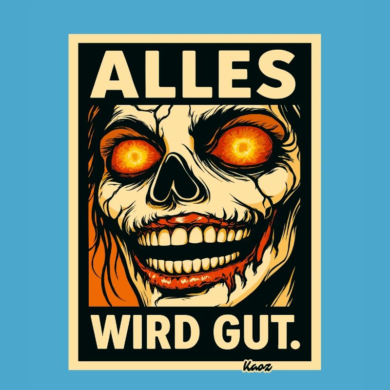 Alles Wird Gut Skull Portrait