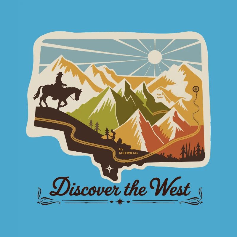 Entdecken Sie den West Mountain Sticker