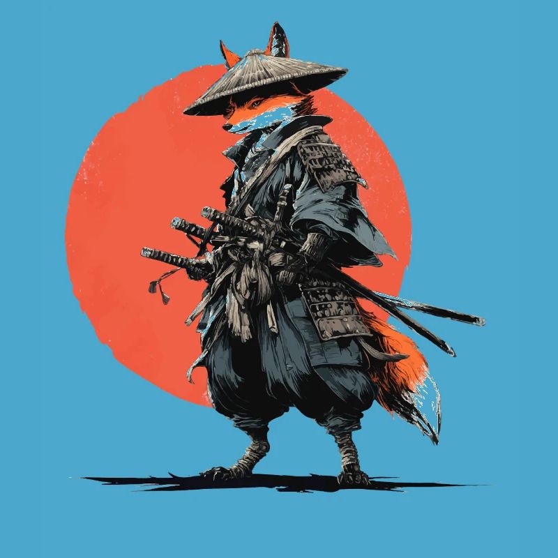 Fuchs-Samurai unter Ember Sun