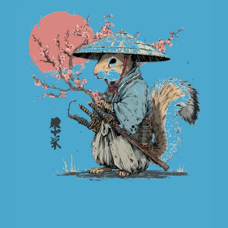Squirrel Samurai in Sakura Robes
