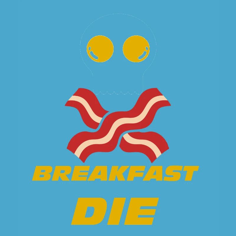 Frühstück oder Totenkopf-Speck-Ei
