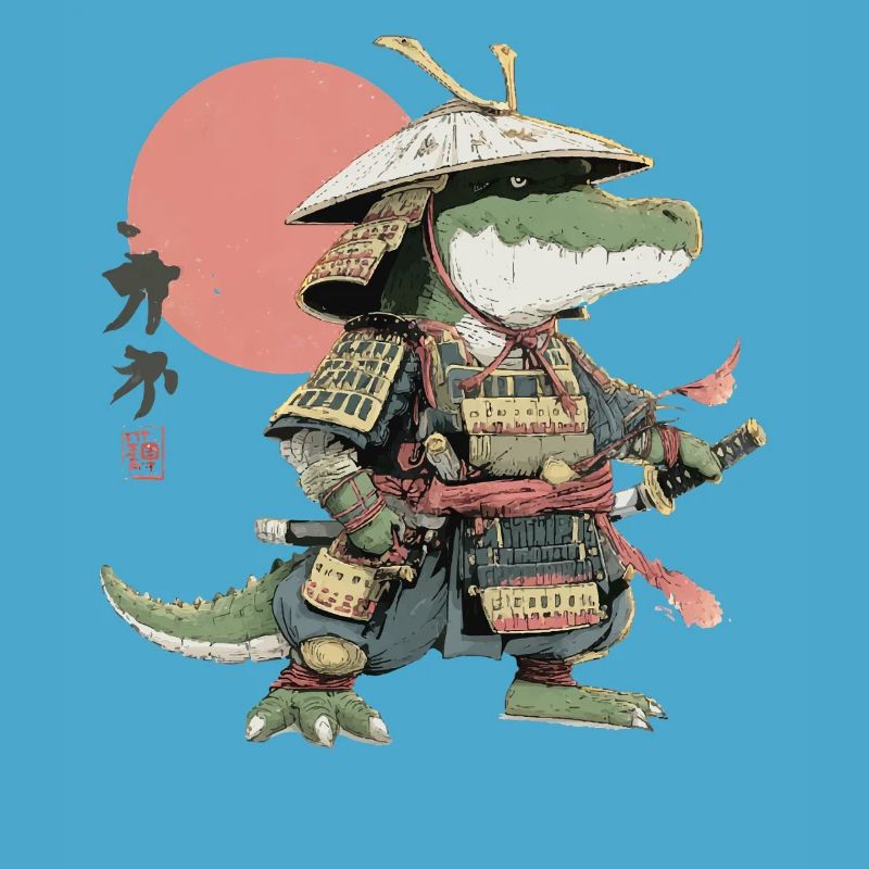 Samurai Alligator in Armor