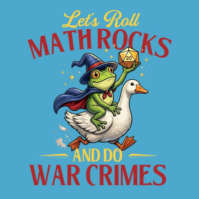 Lets Roll Math Rocks Funny RPG Dice