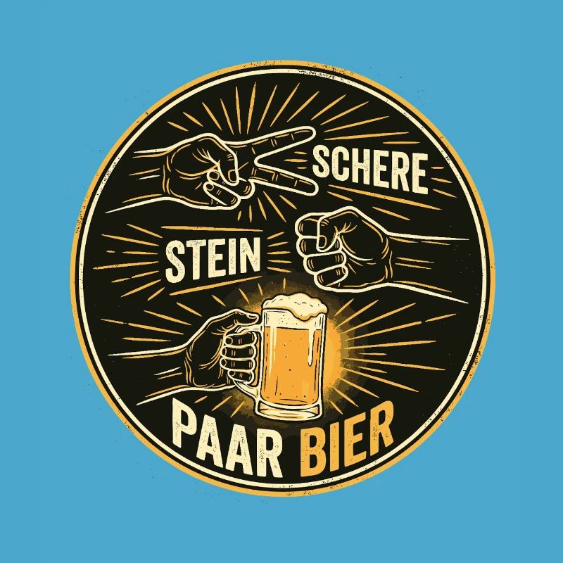 Schere Stein Bier German Beer Drinking Game 