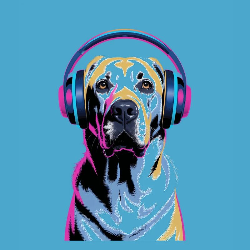 Labrador avec casque
