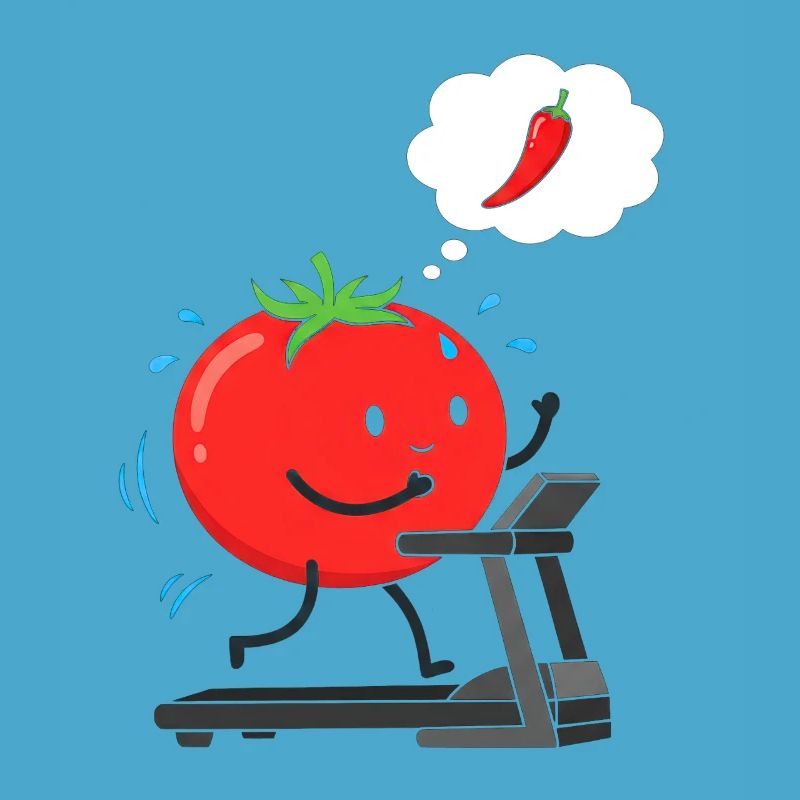 Tomate sur tapis de course